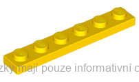 3666 Yellow Plate 1 x 6