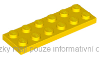 3795 Yellow Plate 2 x 6