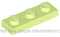 3623 Yellowish Green Plate 1 x 3