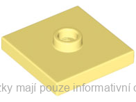87580 Bright Light Yellow Plate, Modified 2 x 2 with Groove