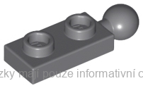 22890 Dark Bluish Gray Plate, Modified 1 x 2 with Tow Ball on End