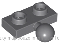 14417 Dark Bluish Gray Plate, Modified 1 x 2 with Tow Ball on Side