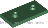 65509 Dark Green Plate, Modified 2 x 4 with 2 Studs