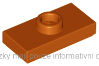 15573 Dark Orange Plate, Modified 1 x 2 with 1 Stud with Groove