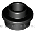 85861 Black Plate, Round 1 x 1 with Open Stud