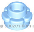 24866 Bright Light Blue Plate, Round 1 x 1 with Flower Edge