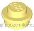 4073 Bright Light Yellow Plate, Round 1 x 1