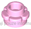 24866 Bright Pink Plate, Round 1 x 1 with Flower Edge