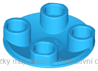 2654 Dark Azure Plate, Round 2 x 2 with Rounded Bottom