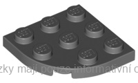 30357 Dark Bluish Gray Plate, Round Corner 3 x 3