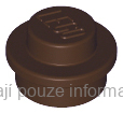4073 Dark Brown Plate, Round 1 x 1