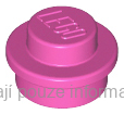 4073 Dark Pink Plate, Round 1 x 1