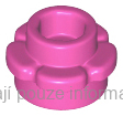 24866 Dark Pink Plate, Round 1 x 1 with Flower Edge