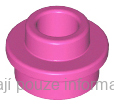 85861 Dark Pink Plate, Round 1 x 1 with Open Stud