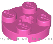 4032 Dark Pink Plate, Round 2 x 2 with Axle Hole