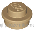4073 Dark Tan Plate, Round 1 x 1