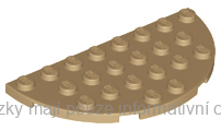 22888 Dark Tan Plate, Round Half 4 x 8