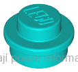 4073 Dark Turquoise Plate, Round 1 x 1