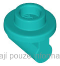 79194 Dark Turquoise Plate, Round 1 x 1 with Bar Handle on Long Stem