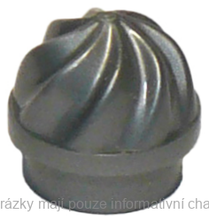 15470 Flat Silver Plate, Round 1 x 1 with Vertical Swirl / Twist