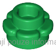 24866 Green Plate, Round 1 x 1 with Flower Edge