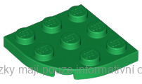 30357 Green Plate, Round Corner 3 x 3