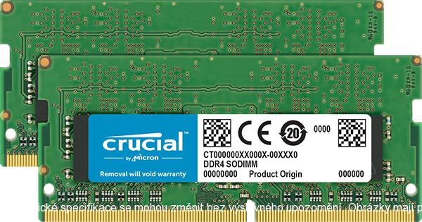 Crucial 32GB (2x16GB) DDR4 2666 SO-DIMM  CT2K16G4SFD8266