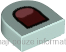 24246pb014 Light Aqua Tile, Round 1 x 1 with Dark Red Open Mouth