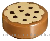 98138pb014 Medium Nougat Tile, Round 1 x 1 with Cookie Tan Frosting