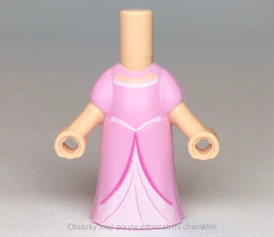 66570 Light Nougat Micro Doll, Body with Bright Pink Dress Pattern (Ariel)