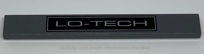 4162pb225 Dark Bluish Gray Tile 1 x 8 with 'LO-TECH'