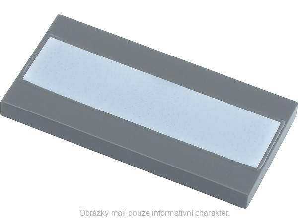 87079pb0821 Dark Bluish Gray Tile 2 x 4 with White Stripe Pattern