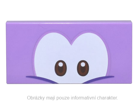 87079pb1105 Medium Lavender Tile 2 x 4 (Big Urchin)