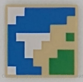 3068bpb1892 Tan Tile 2 x 2 with Groove (Minecraft Map)