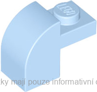 6091 Bright Light Blue Slope, Curved 2 x 1 x 1 1/3