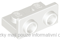 99780 White Bracket 1 x 2 - 1 x 2 Inverted