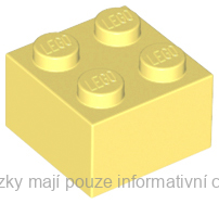 3003 Bright Light Yellow Brick 2 x 2