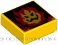 3070bpb227 Yellow Tile 1 x 1 with Groove Super Mario Lethal Lava Land