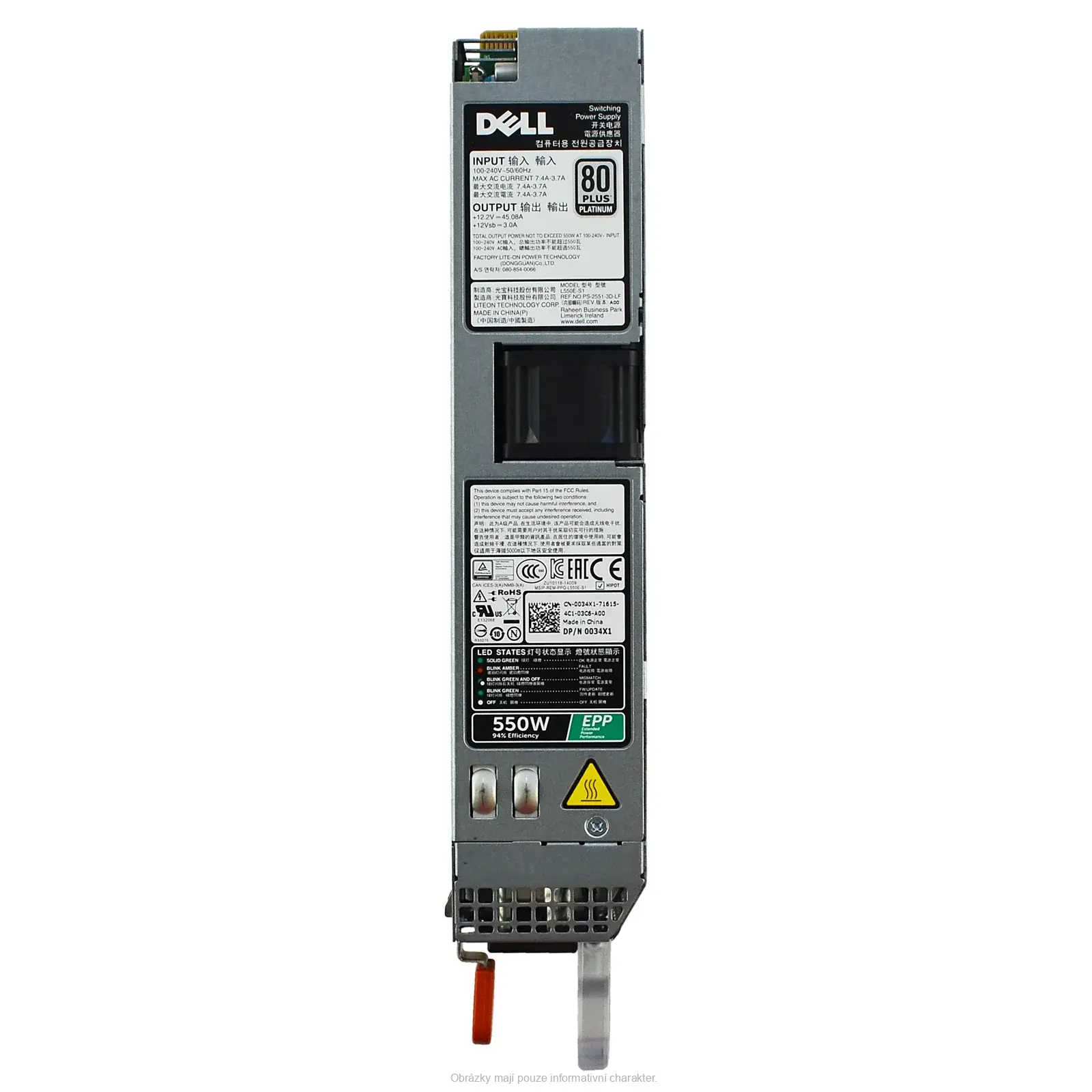 Dell R440 0DC7V4 550w 80 Plus DC7V4 Platinum