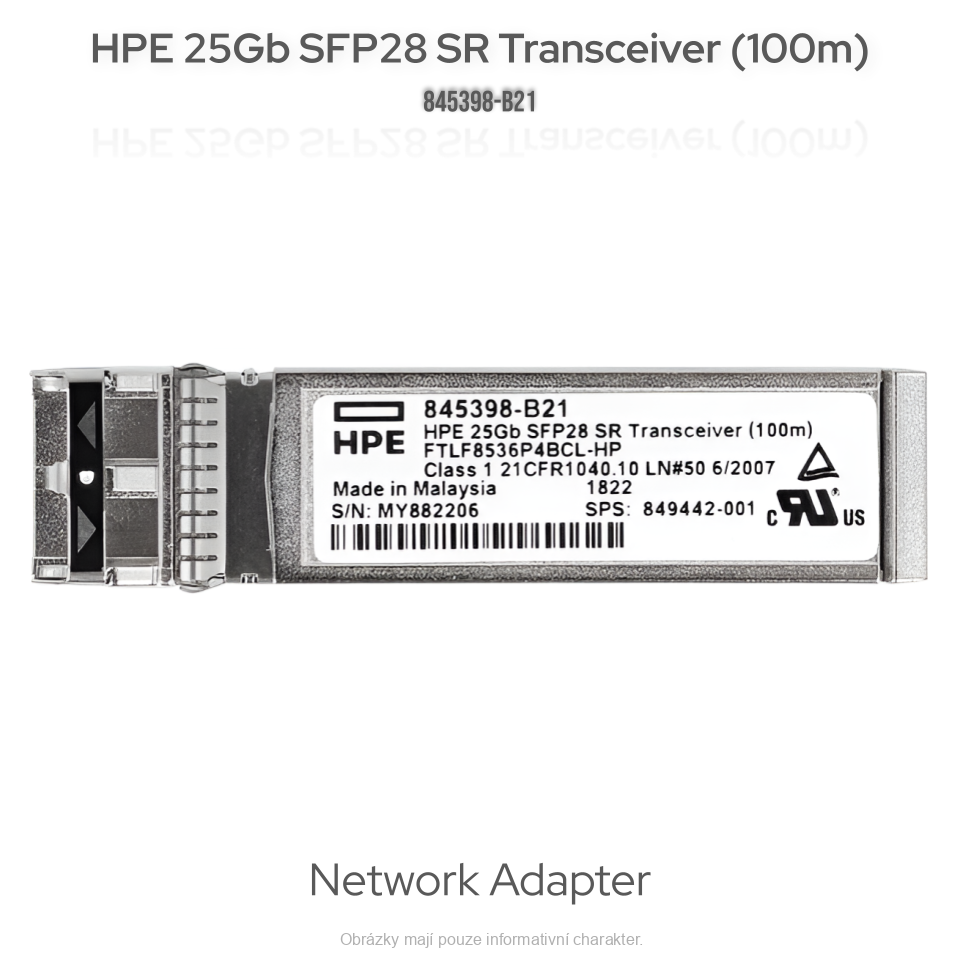 HPE 25Gb SFP28 SR Transceiver (100m) – 845398-B21