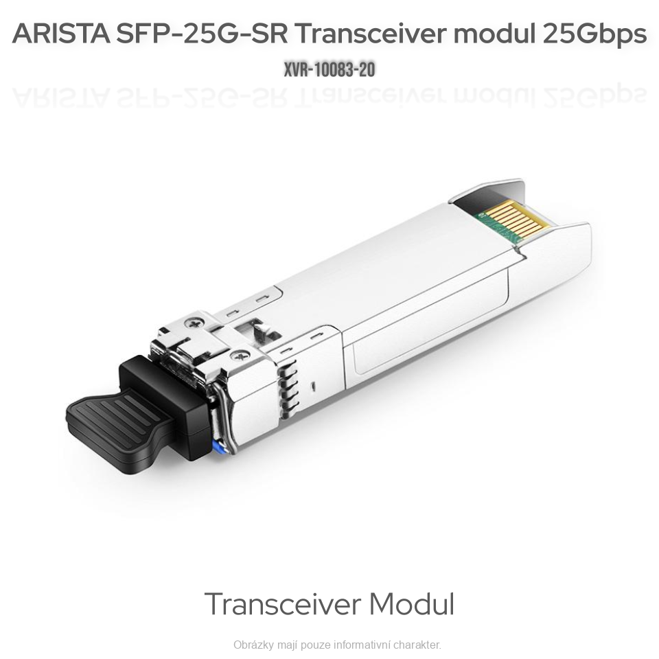 ARISTA SFP-25G-SR – optický transceiver modul 25Gbps, 850nm, SFP28