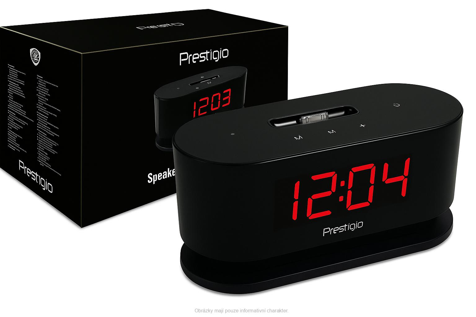 Prestigio PIS2 - Digitální budík a FM rádio s velkým LED displejem