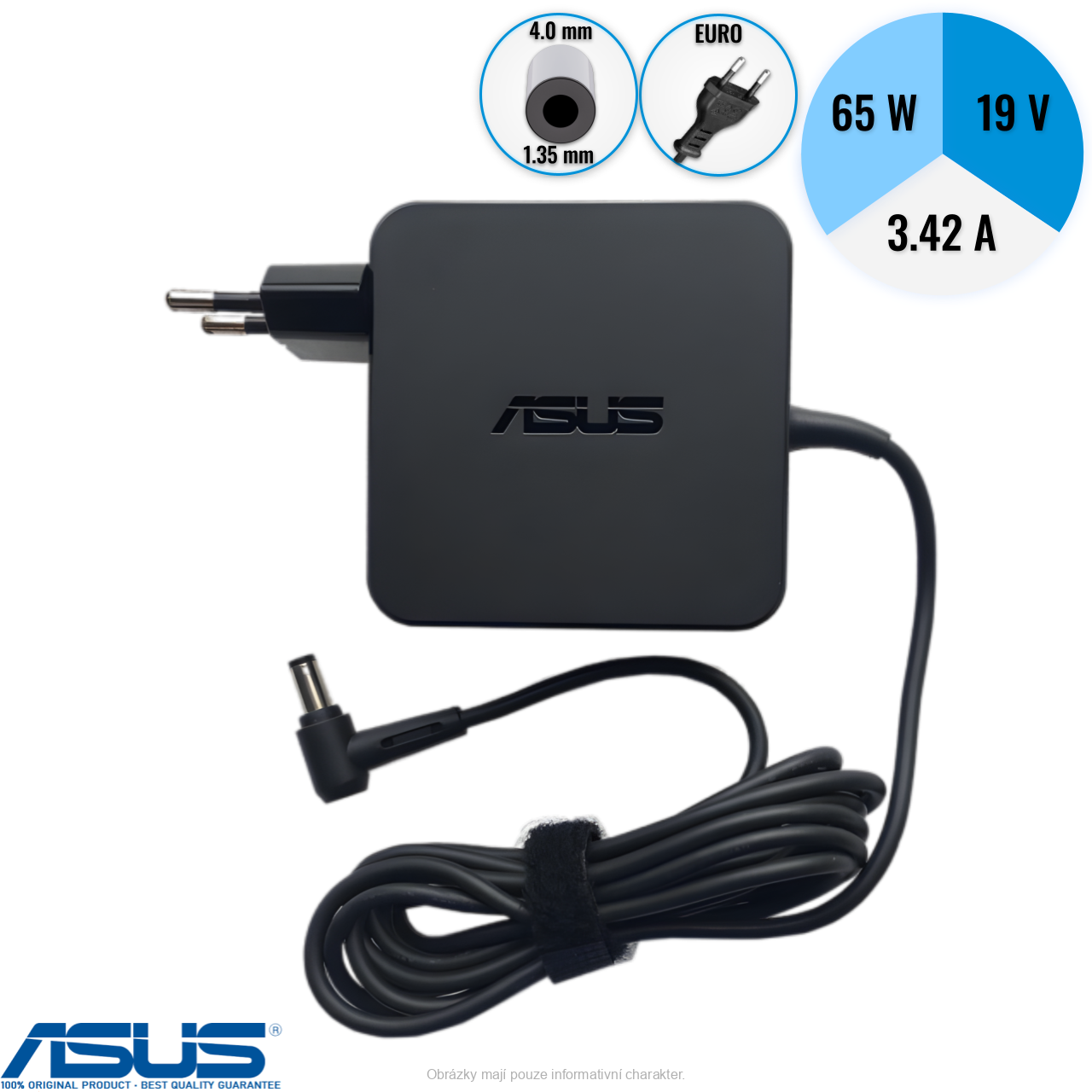Originální 65W AC Adaptér Asus ADP-65AW C 19V 3,42A - bazar (4mm x 1,35mm)