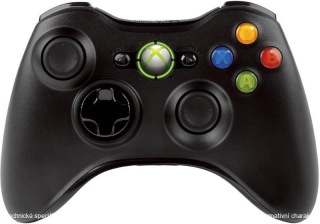 Microsoft Xbox 360 Bezdrátový ovladač černý **POUŽITÝ**