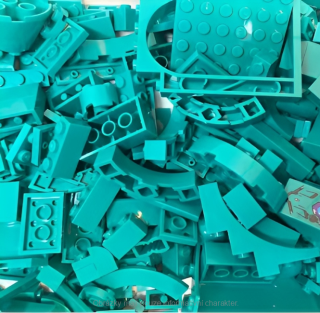 LEGO Mix Barva Tmavě Tyrkysová (Dark Turquoise) 0,5 KG