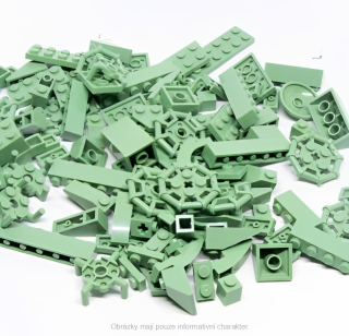 LEGO Mix Barva Pískově Zelená (Sand Green) 1 KG