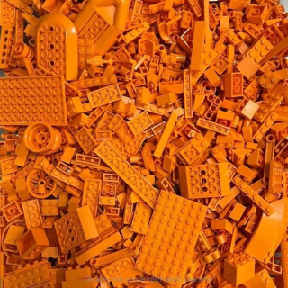 LEGO Mix Barva Oranžová (Orange) 1 KG