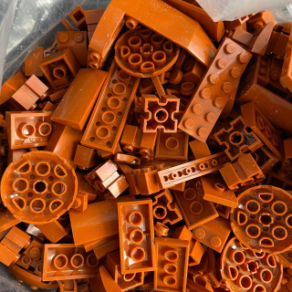 LEGO Mix Barva Červenohnědá (Reddish Brown)  0,5 KG