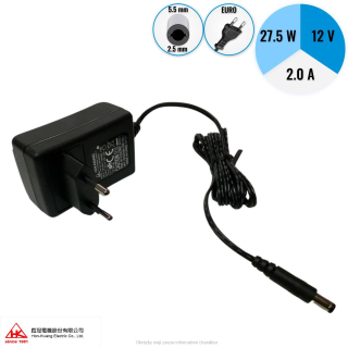 Napájecí adaptér síťový 12V 2A 5,5/2,1mm