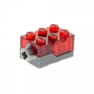 Pack Pěti Electric, Light Brick 2 x 3 x 1 1/3 with Trans-Red Top and Red Light
